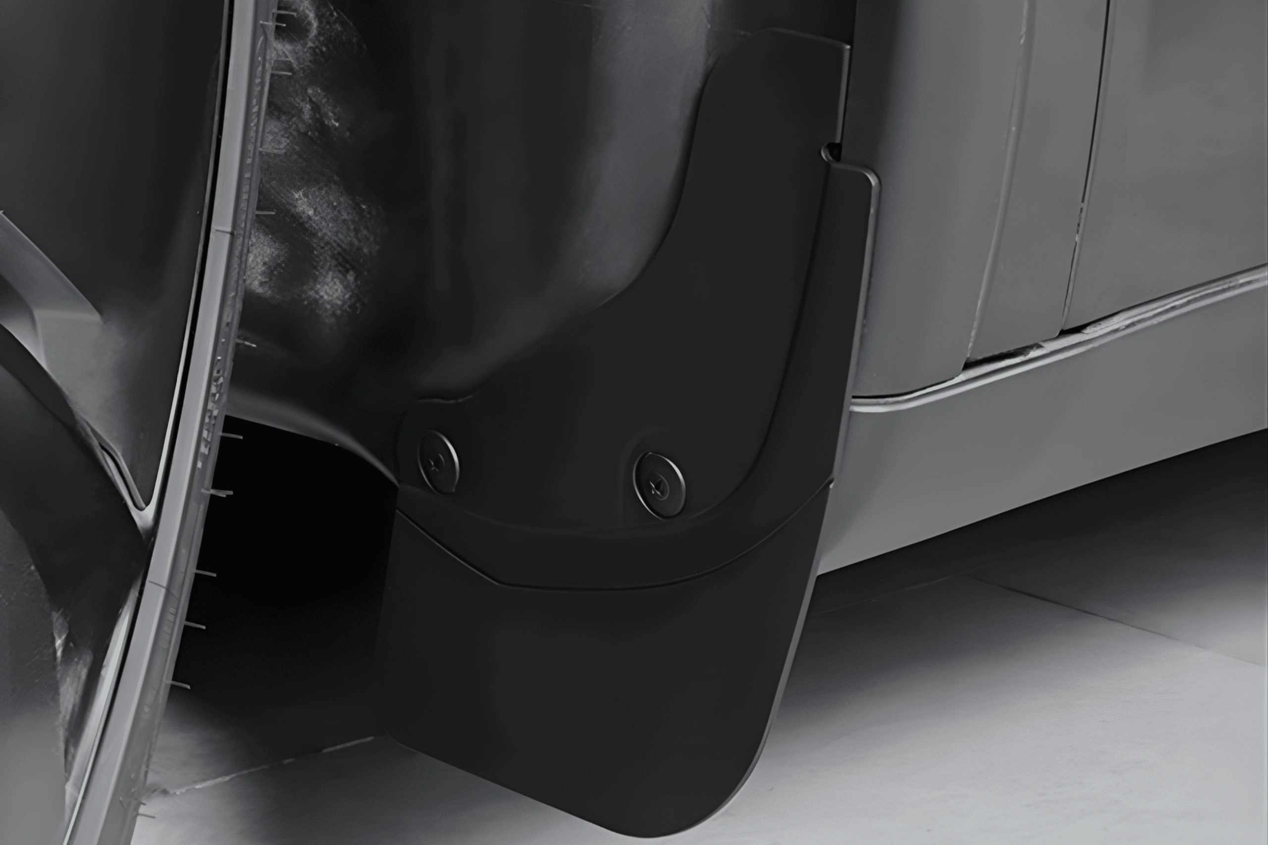 Alternative view of Model Y 2025+ Juniper Mud Flaps Set