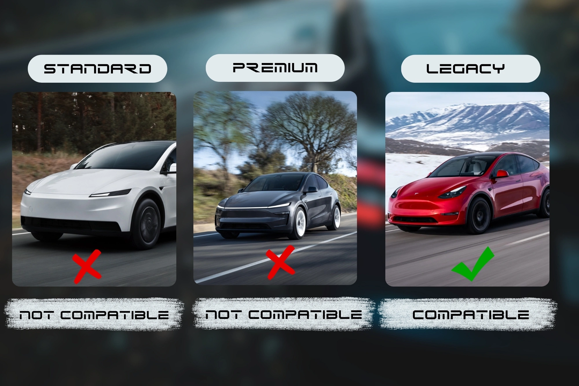 Alternative view of ELECTRUS Model Y Essential 3D All-Weather Floor Mat Set